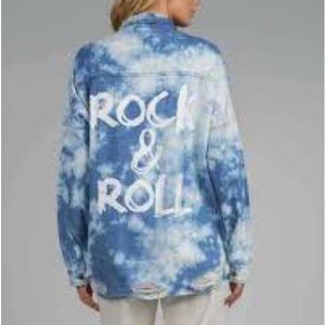 Elan Blue Tie-Dye Jean Jacket